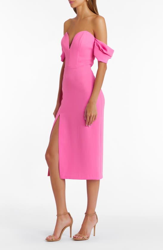 Shop Amanda Uprichard Victoria Off The Shoulder Cocktail Dress In Aster