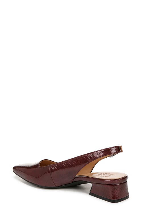 Naturalizer Women's Ginger Snip Toe Dress Slingbacks In Cranberry Faux Leather