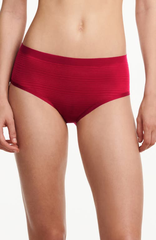 Chantelle Lingerie Stripe Hipster Briefs in Passion Red 