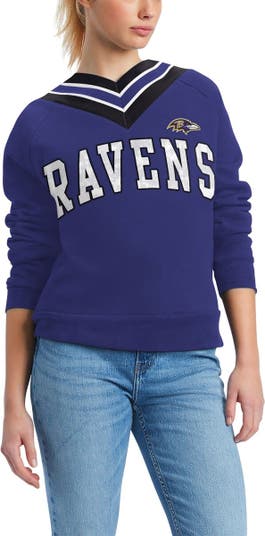 Tommy Hilfiger Women's Tommy Hilfiger Purple Baltimore Ravens Heidi V-Neck Pullover  Sweatshirt