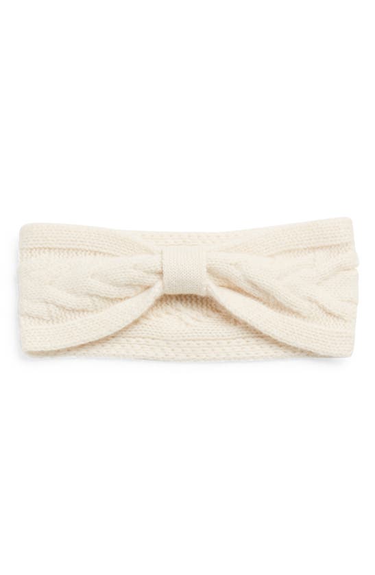 Nordstrom Rack Cashmere Knit Knot Headband In Ivory Cloud