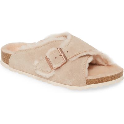Birkenstock Arosa Genuine Shearling Slide Sandal