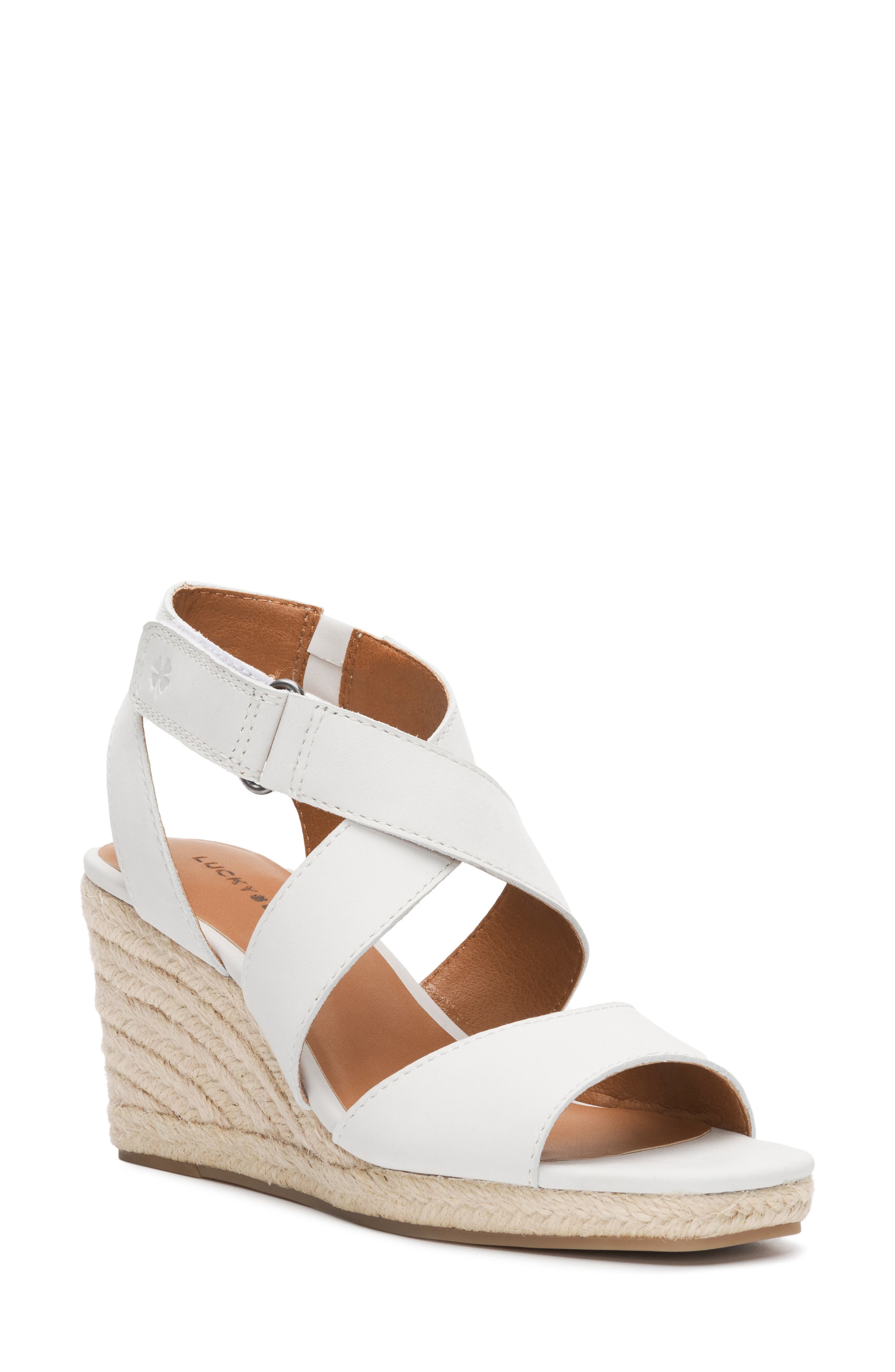 Bernia Espadrille Wedge in White Leather at Nordstrom Nordstrom Women Shoes High Heels Wedges Wedge Sandals 