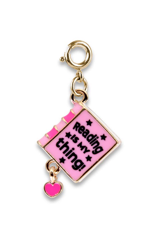 Shop Charm It 'reading Is My Thing' Book Charm In Pink