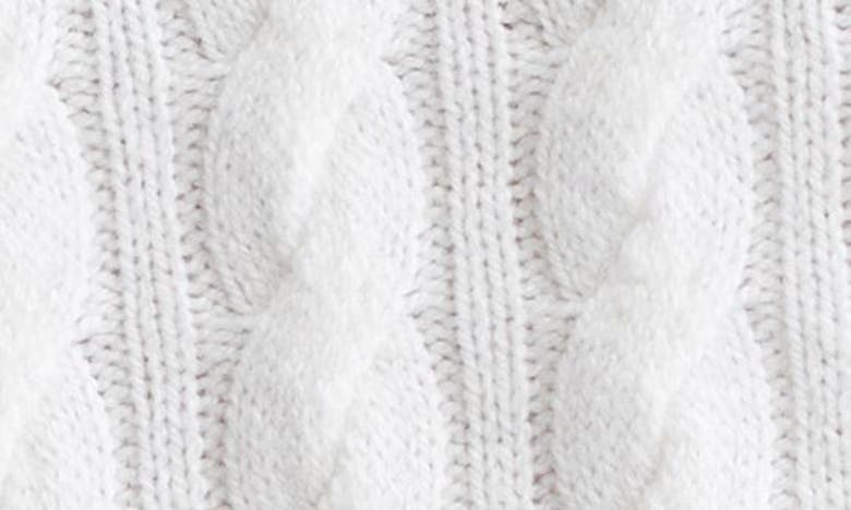 Shop Vince Cable Wool & Cashmere Blend Crewneck Sweater In Off White