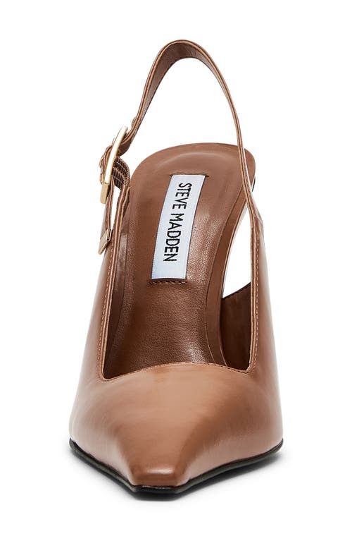 Shop Steve Madden Divine Slingback Pump In Camel Leather