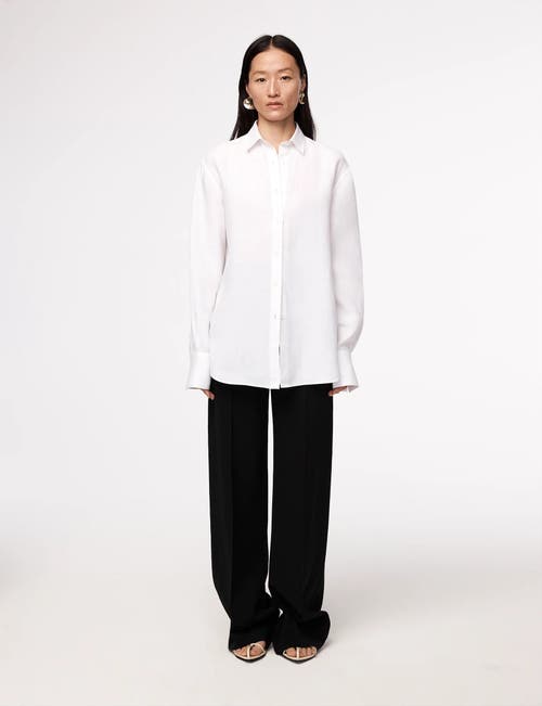 Another Tomorrow Core Menswear-inspired Shirt In White