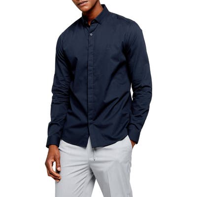 Topman Slim Fit Textured Button-Down Shirt