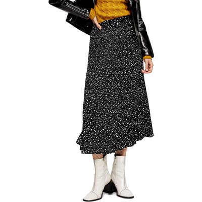 Topshop Star Pleat Midi Skirt, US - Black