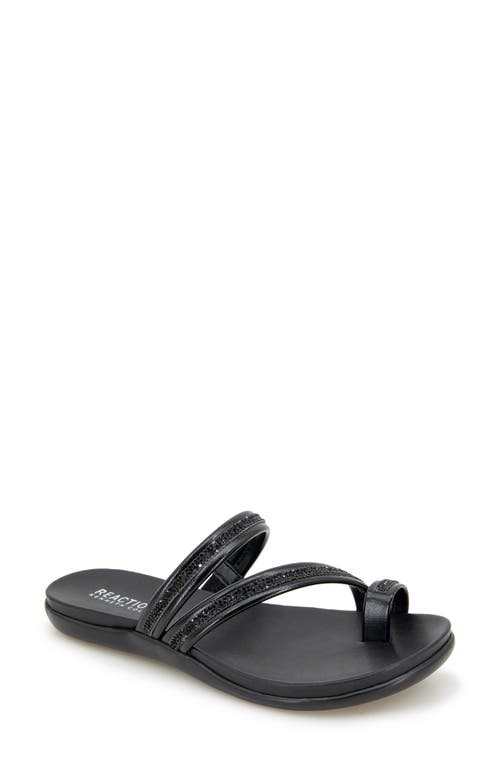 Shop Reaction Kenneth Cole Gia Crystal Strap Slide Sandal In Black