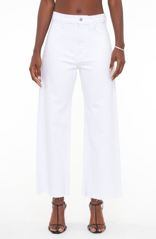 Pistola Penny High Waist Raw Hem Wide Leg Jeans at Nordstrom,