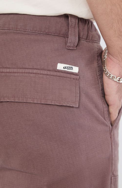 Guess Go Ripstop Panel Mid Rise Cargo Pants In Beige