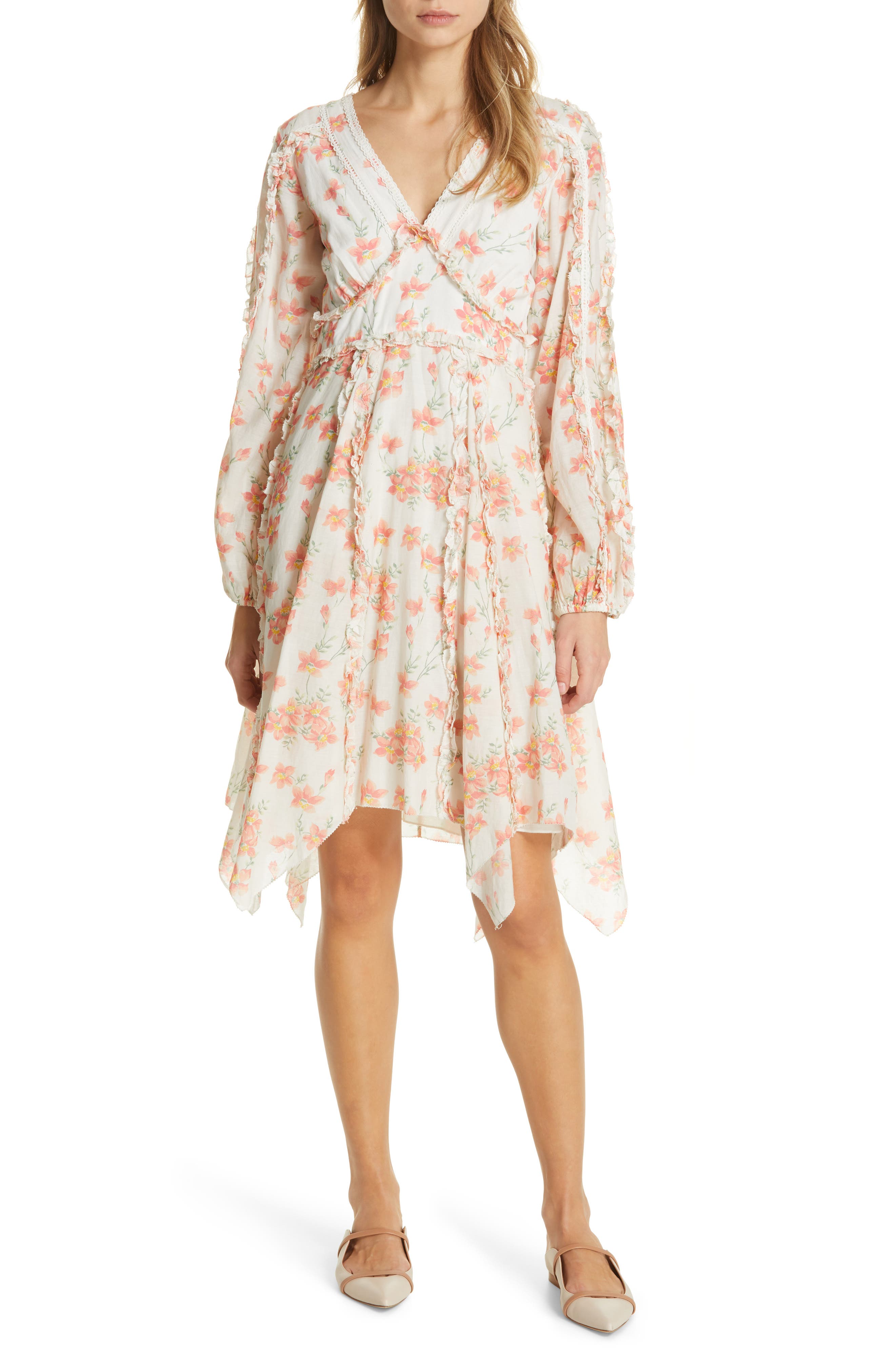 long sleeve handkerchief dress