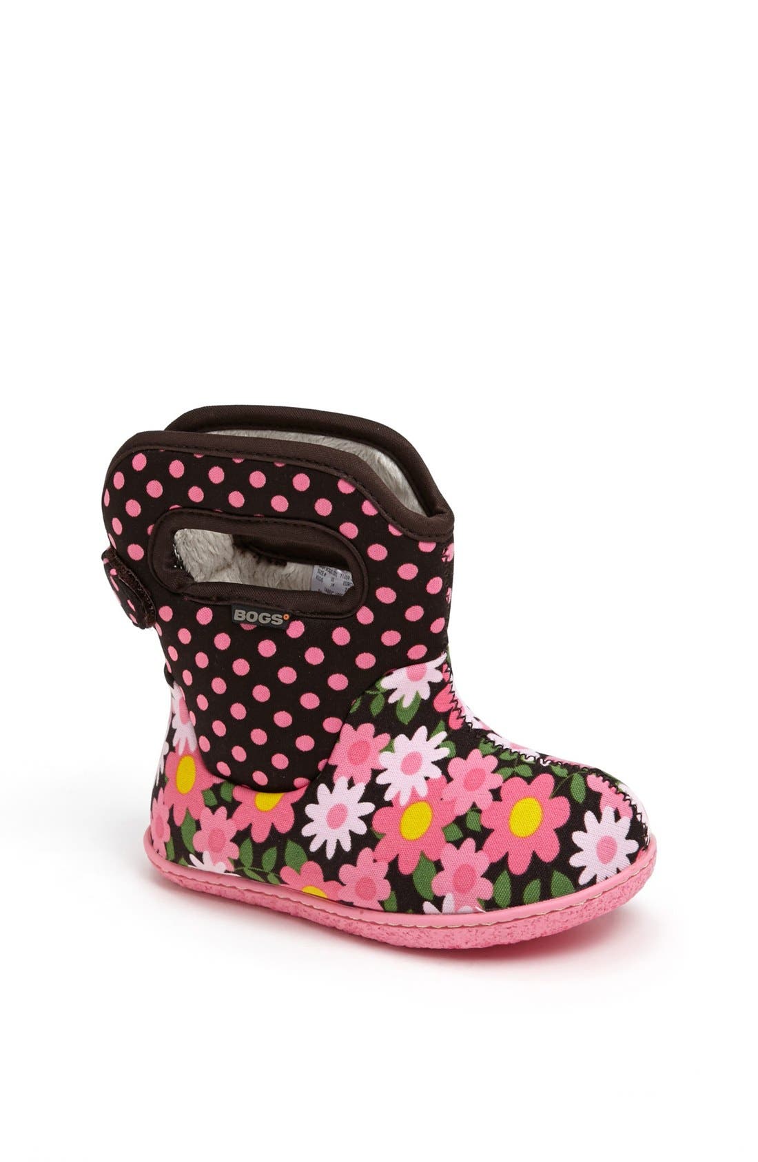 Bogs 'Baby Bogs Daisy Dots' Waterproof Boot (Baby, Walker & Toddler