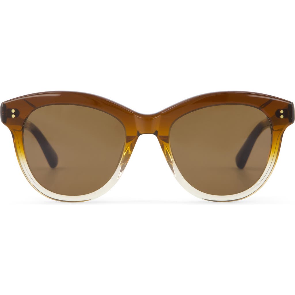 Toms Gwyneth 52mm Round Sunglasses In Cappuccino Champange Fade