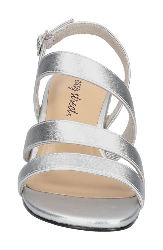 Easy Street Como Strappy Sandal In Silver