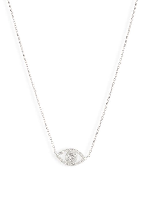 Anzie Evil Eye Pendant Necklace in Silver at Nordstrom, Size 17