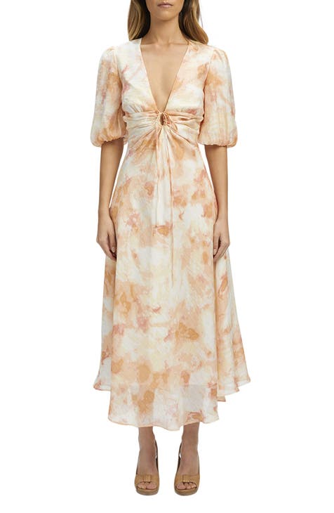Korina Satin Floral Maxi Dress – VICI