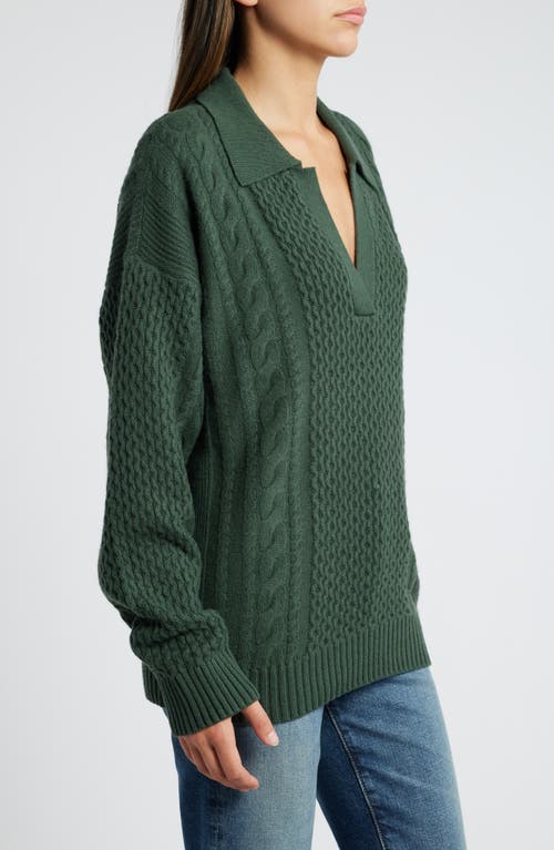 TREASURE & BOND TREASURE & BOND MERINO WOOL & COTTON CABLE SWEATER 