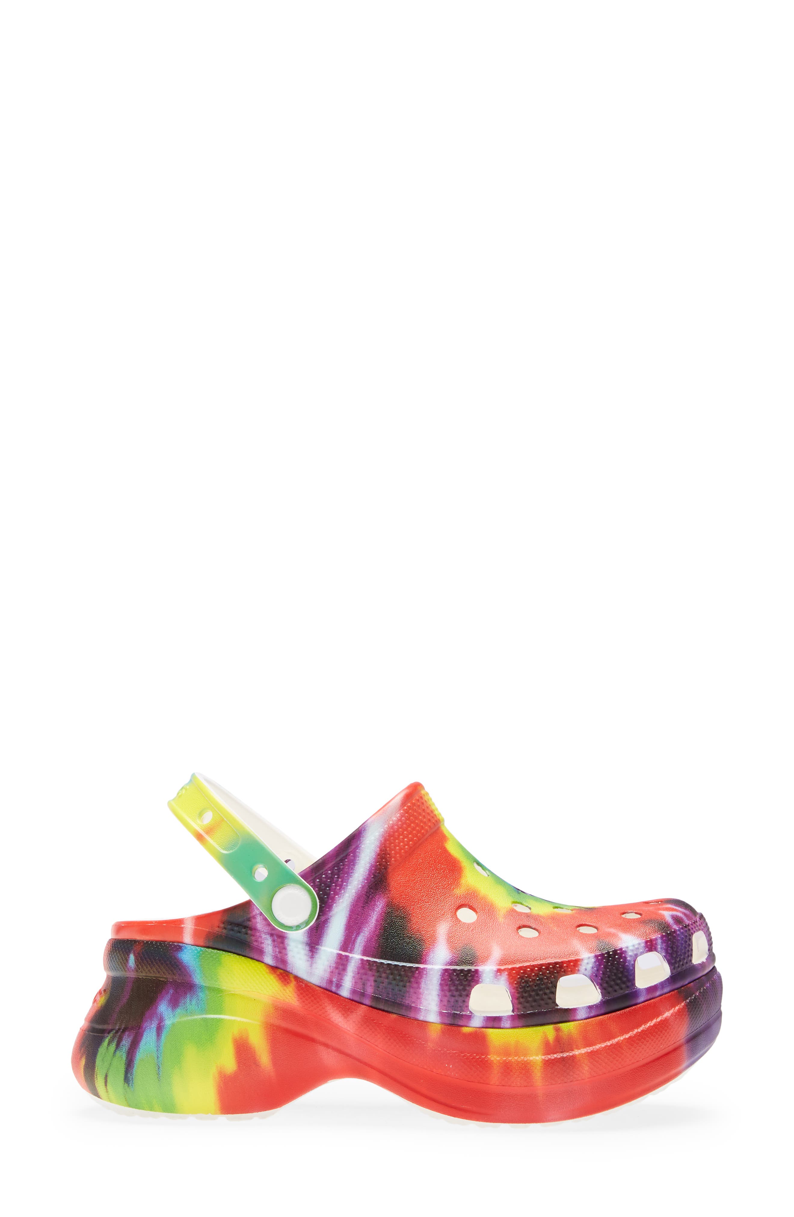 tie dye platform crocs