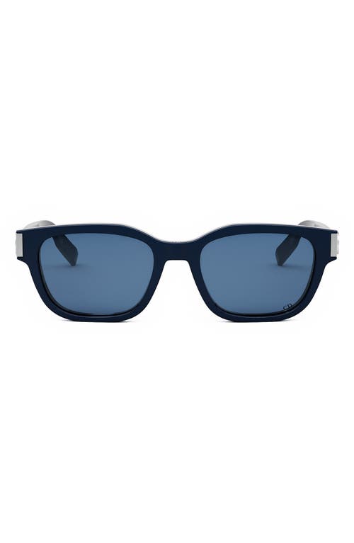 DIOR CD Icon S1I 54mm Geometric Sunglasses in Shiny Blue /Blue at Nordstrom