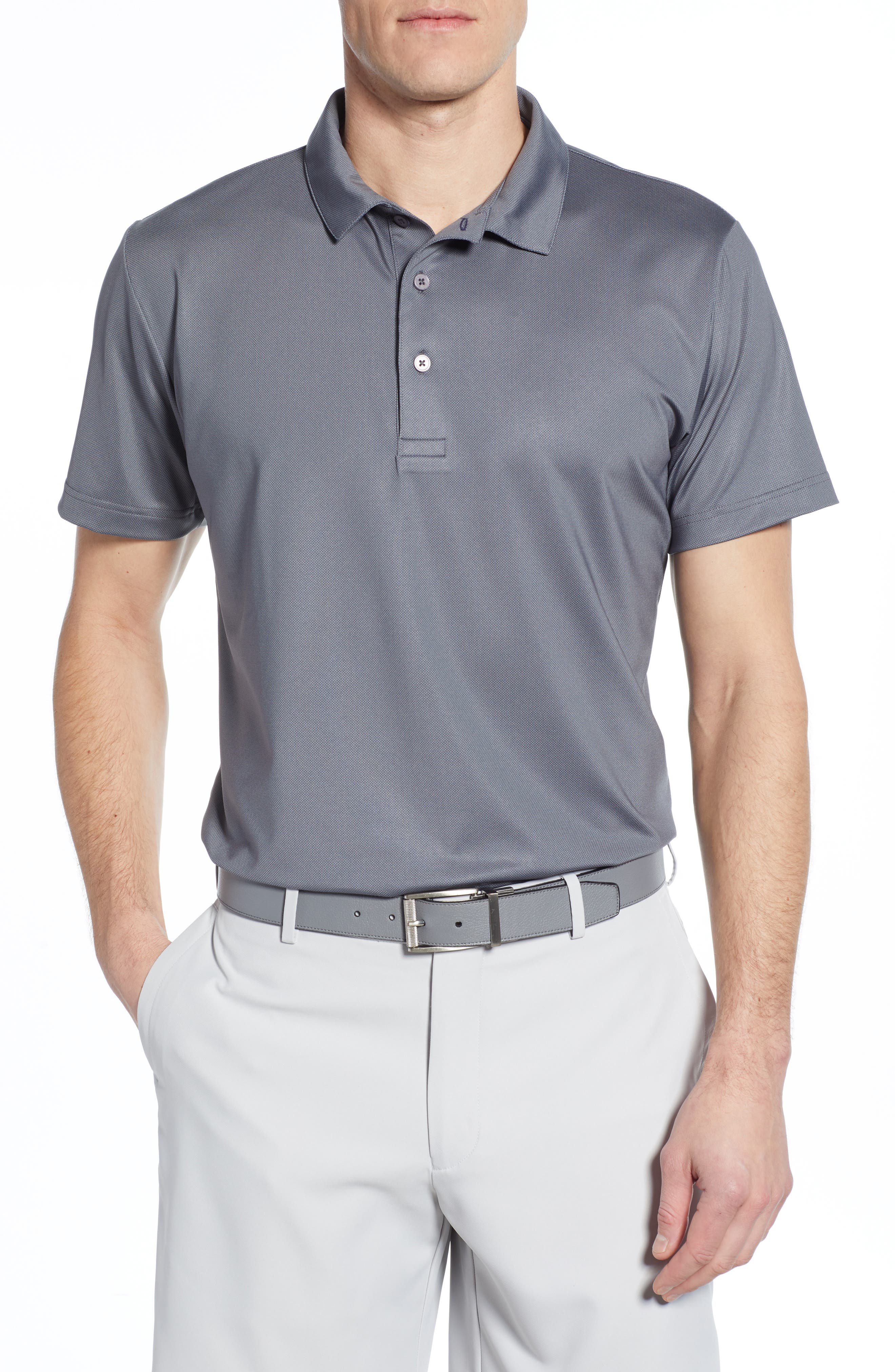 Mizzen+Main Phil Mickelson Regular Fit Performance Golf Polo, Grey