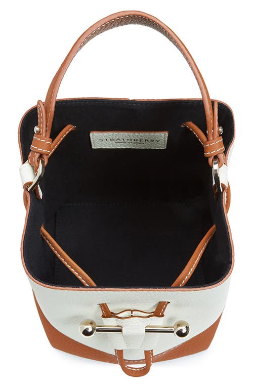 Strathberry Lana Osette Bucket Bag In Vanilla/tan
