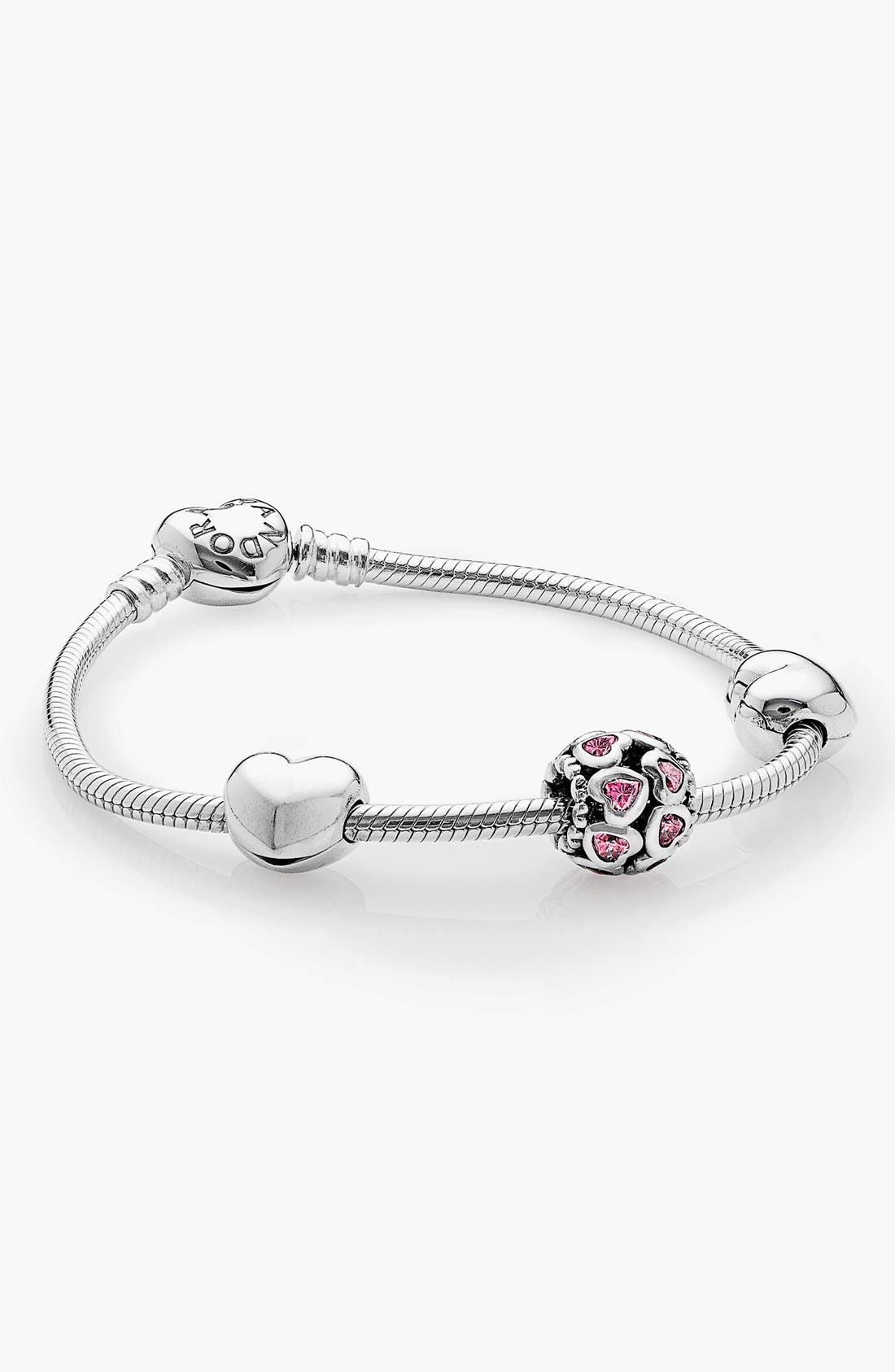 PANDORA 'From the Heart' Boxed Charm Bracelet Set Nordstrom