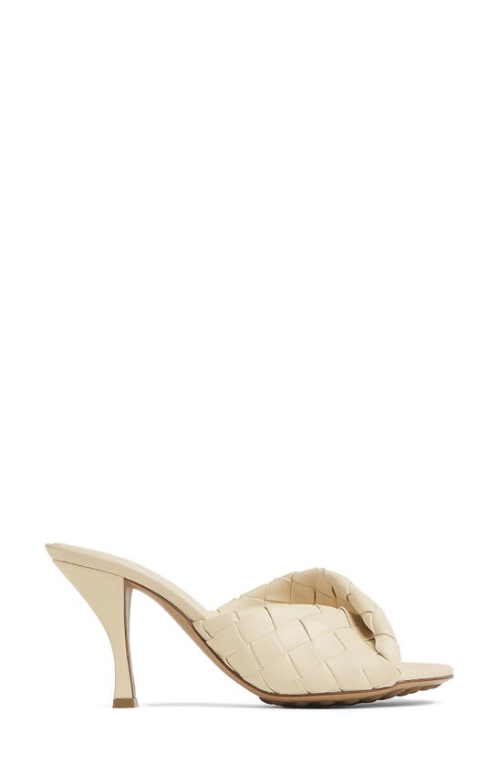 Shop Bottega Veneta Blink Intrecciato Lambskin Leather Sandal In Sea Salt