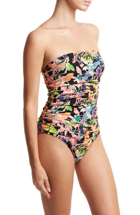 Shop Hanky Panky Strapless Bandeau One-piece Swimsuit In Unapologetic