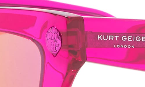 Kurt Geiger London 51mm Cat Eye Sunglasses In Fuchsia Matte/pink Flash