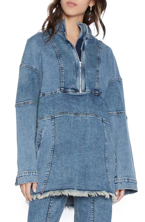 Wash Lab Denim Popover Denim Shirt Jacket in South Blue at Nordstrom, Size X-Small