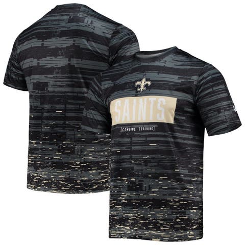 Men's New Era Black Orleans Saints Combine Authentic Static Abbreviation Long Sleeve T-Shirt Size: Large