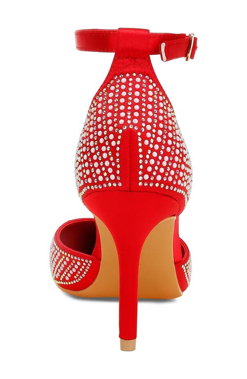Shop London Rag Wanda Ankle Strap Pump In Red