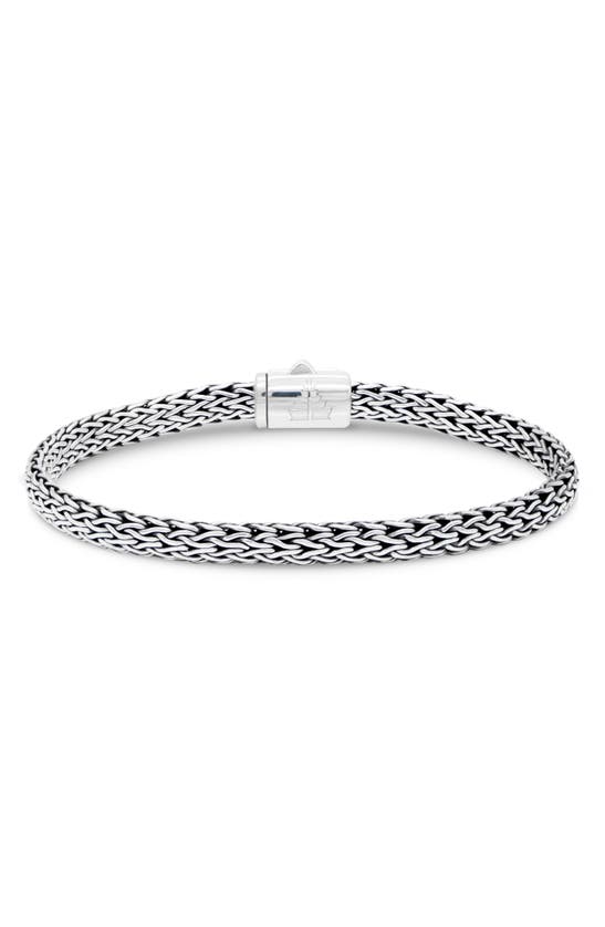 Devata Sterling Silver Semiprecious Stone Chain Bracelet In Silver Blue