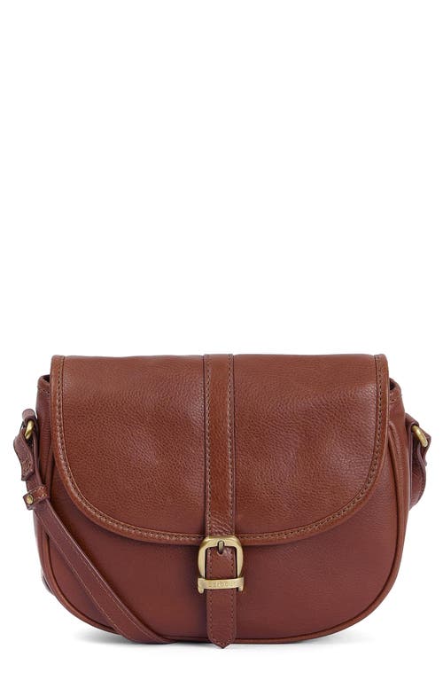 Laire Medium Leather Saddle Bag in Brown