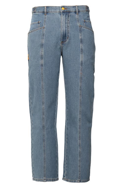 Honeycomb Straight Leg Jeans in Blue