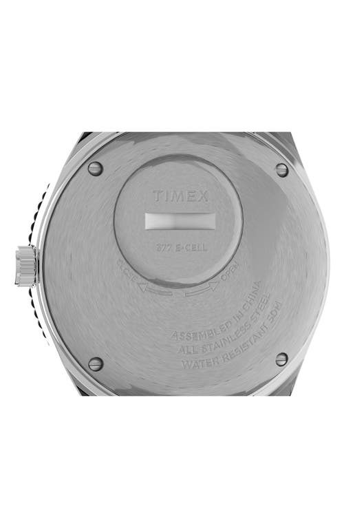Timex Men's Q Diver Black Synthetic Watch 38mm In Silver/black/black