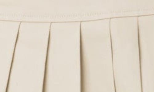 Edikted Margaret Pleated Ribbon Mini Skort In Beige