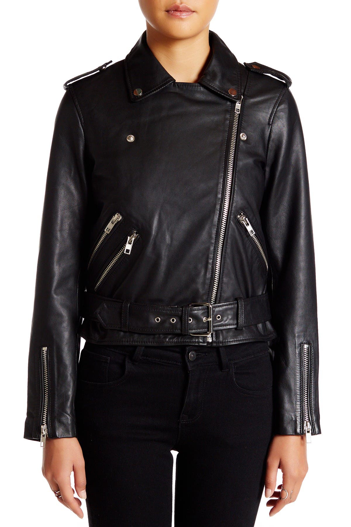 Walter Baker | Allison Leather Moto Jacket | Nordstrom Rack