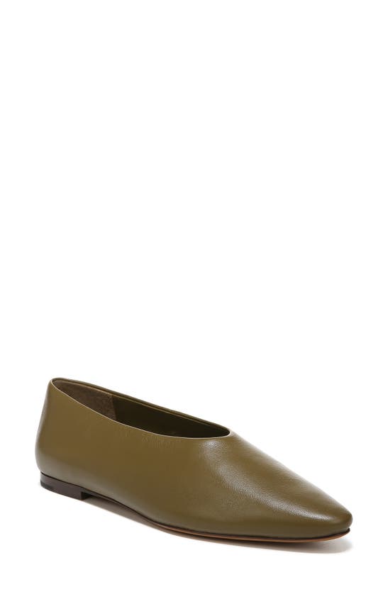 Vince Behati Leather Flat In Cypress