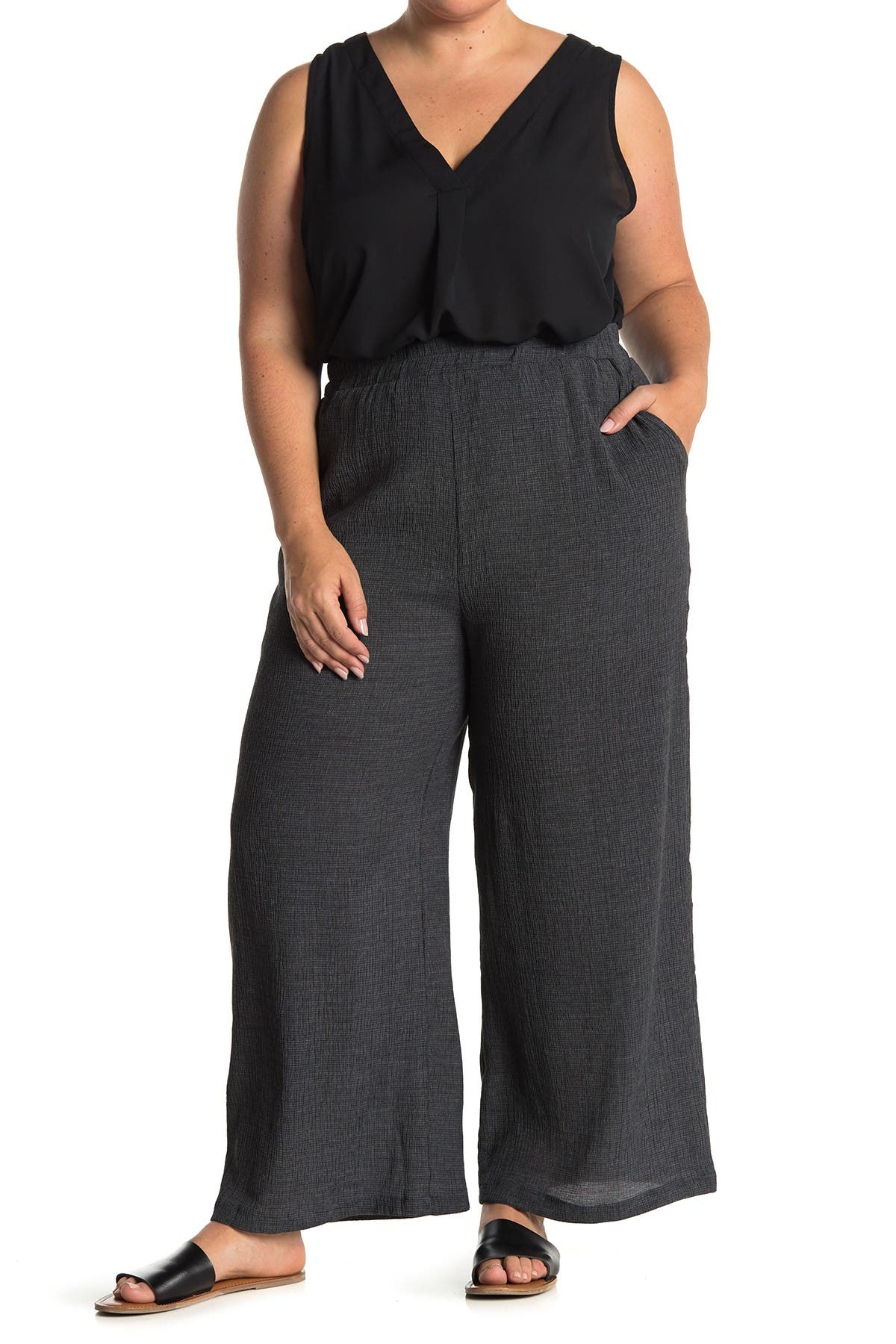 MELLODAY Gauze PullOn Wide Leg Pants Nordstrom Rack
