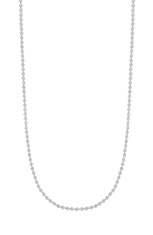 Monaco Diamond Tennis Necklace in 18K White Gold