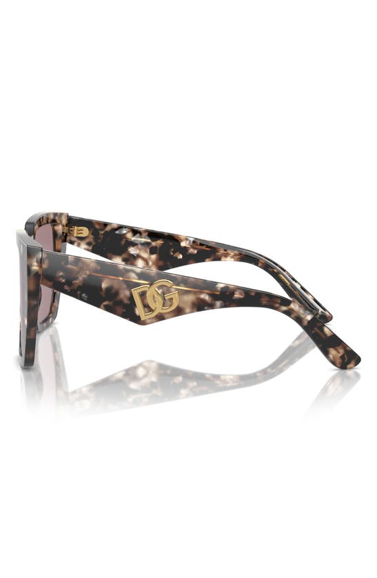 Shop Dolce & Gabbana 55mm Square Sunglasses In Grey