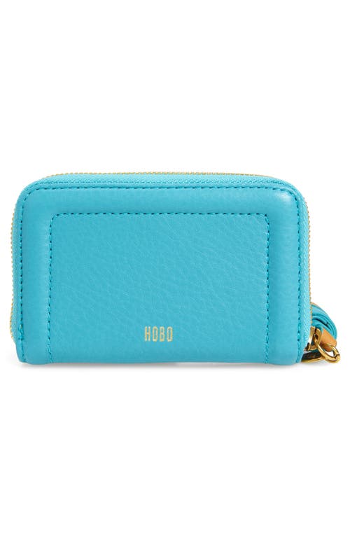 Shop Hobo Nila Small Zip Around Cardholder Wallet In Aqua