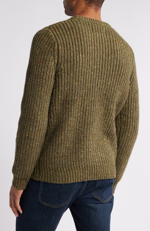 Shop Schott Nyc Donegal Wool Blend Sweater In Olive