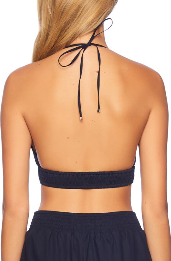 Shop Susana Monaco Poplin Crop Camisole In Midnight