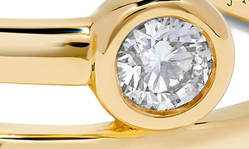 H.j. Namdar 14k Gold Bezel Set Diamond Crossover Band Ring In Yellow Gold