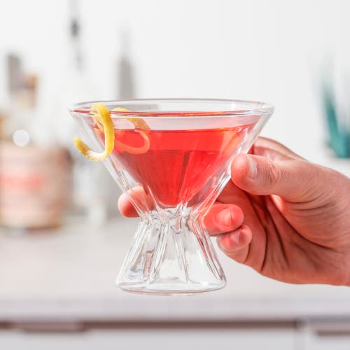Viski Double Walled Martini Glasses Set Of 2 In Clear