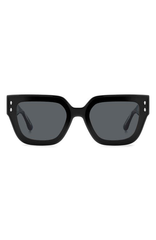 Isabel Marant 65mm Oversize Square Sunglasses in Black/Grey at Nordstrom